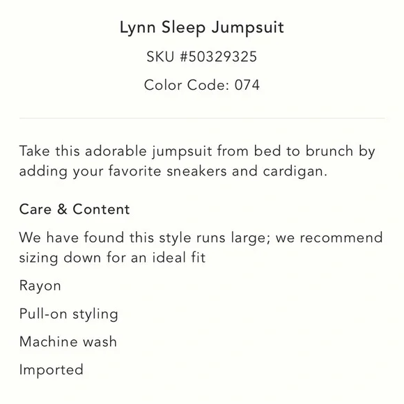 Anthropologie Lynn Sleep Jumpsuit - Picture 8 of 8